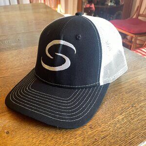 Men's Shelley Idaho High School Black/White Snapback Trucker Hat Cap NV Caps
